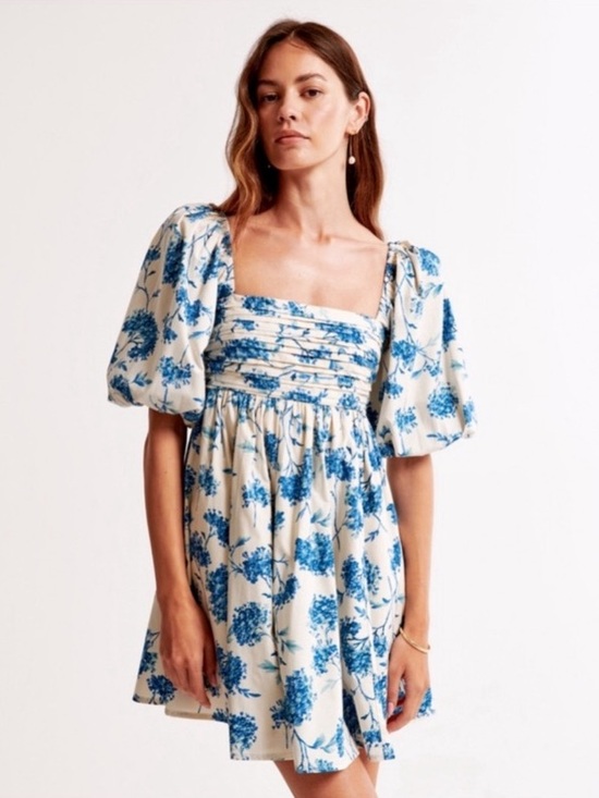 Abercrombie & Fitch Dresses & Skirts - 3 for $40 🤑 A&F Emerson Poplin Puff mini dress, size XS